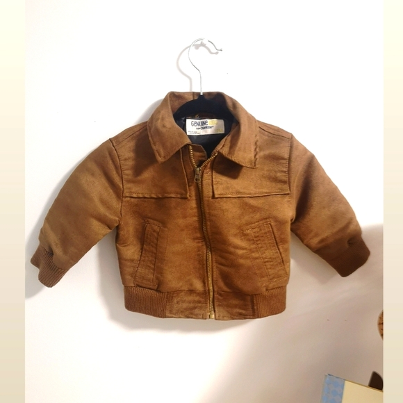 Oshkosh B gosh faux suede brown jacket - Picture 1 of 6